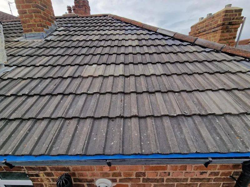 Clean, well-maintained tiled roof